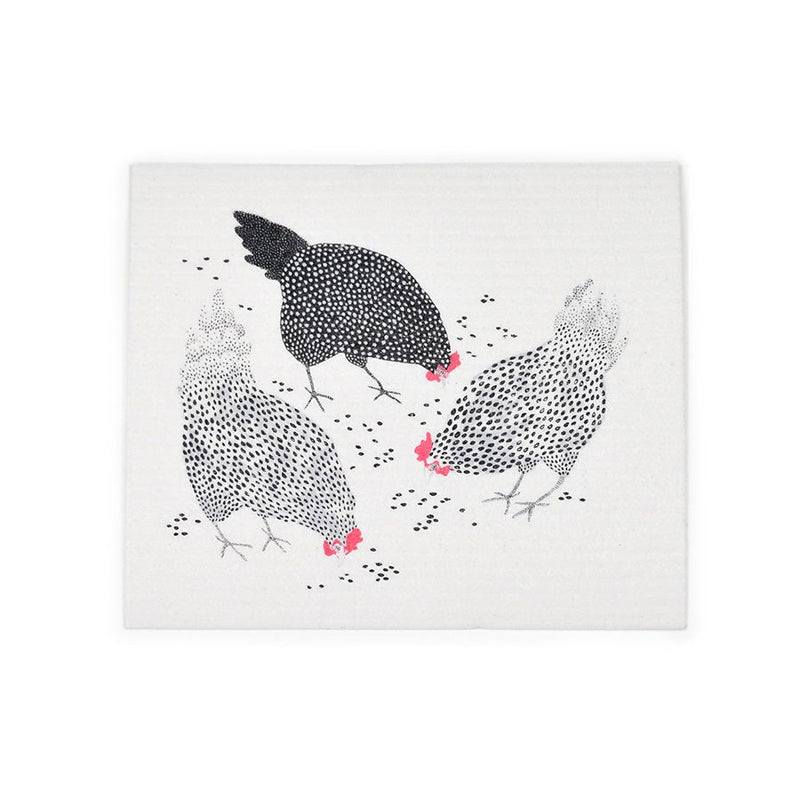 Happy Chickens Swedish Dishcloth-zoom-