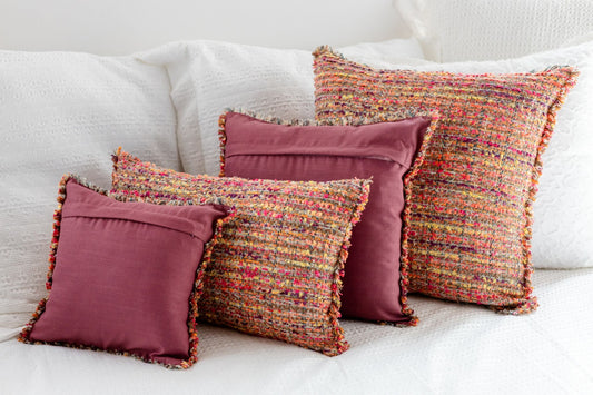 Sunset Ember Woven Cushion Covers