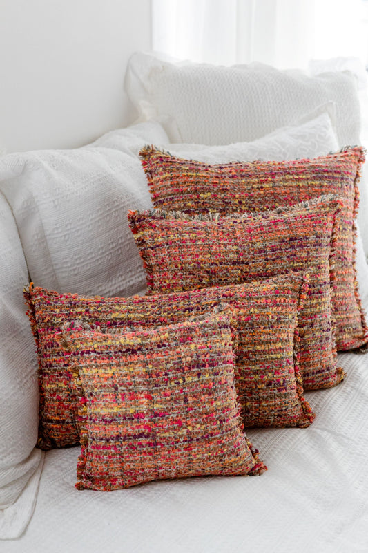 Sunset Ember Woven Cushion Covers