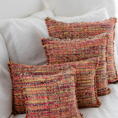 Sunset Ember Woven Cushion Covers