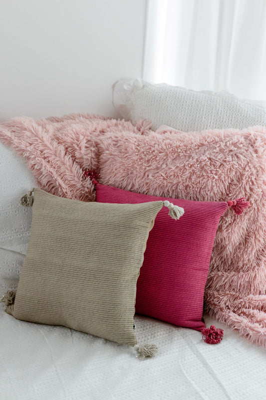 Petal & Pebble Woven Cushion Covers