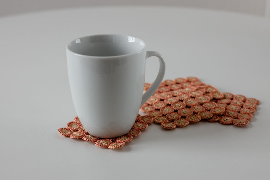 Sunrise Dot Crochet Coasters