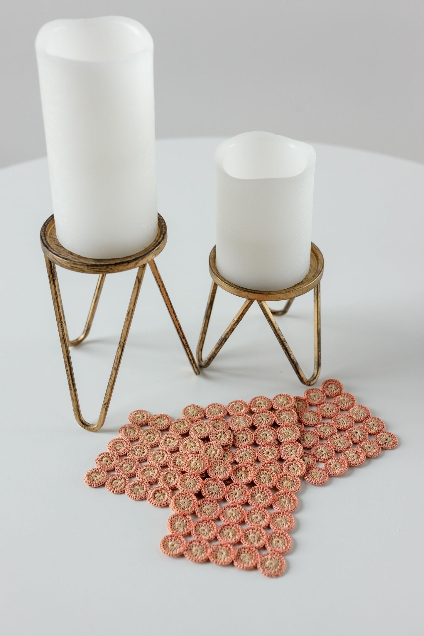 Sunrise Dot Crochet Coasters