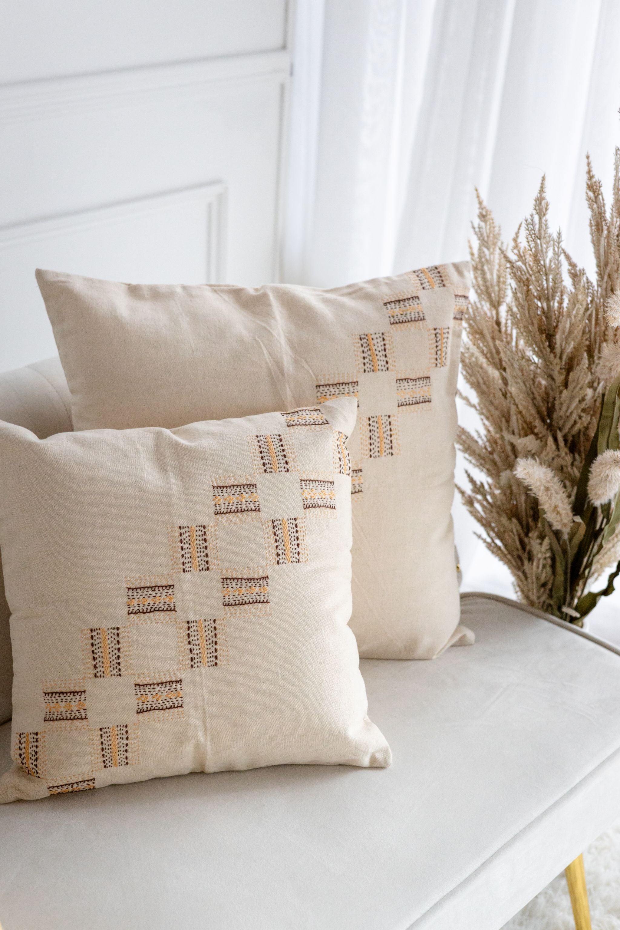 Harvest Grid Cushion Covers