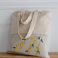 Golden Mimosa Embroidered Tote Bag