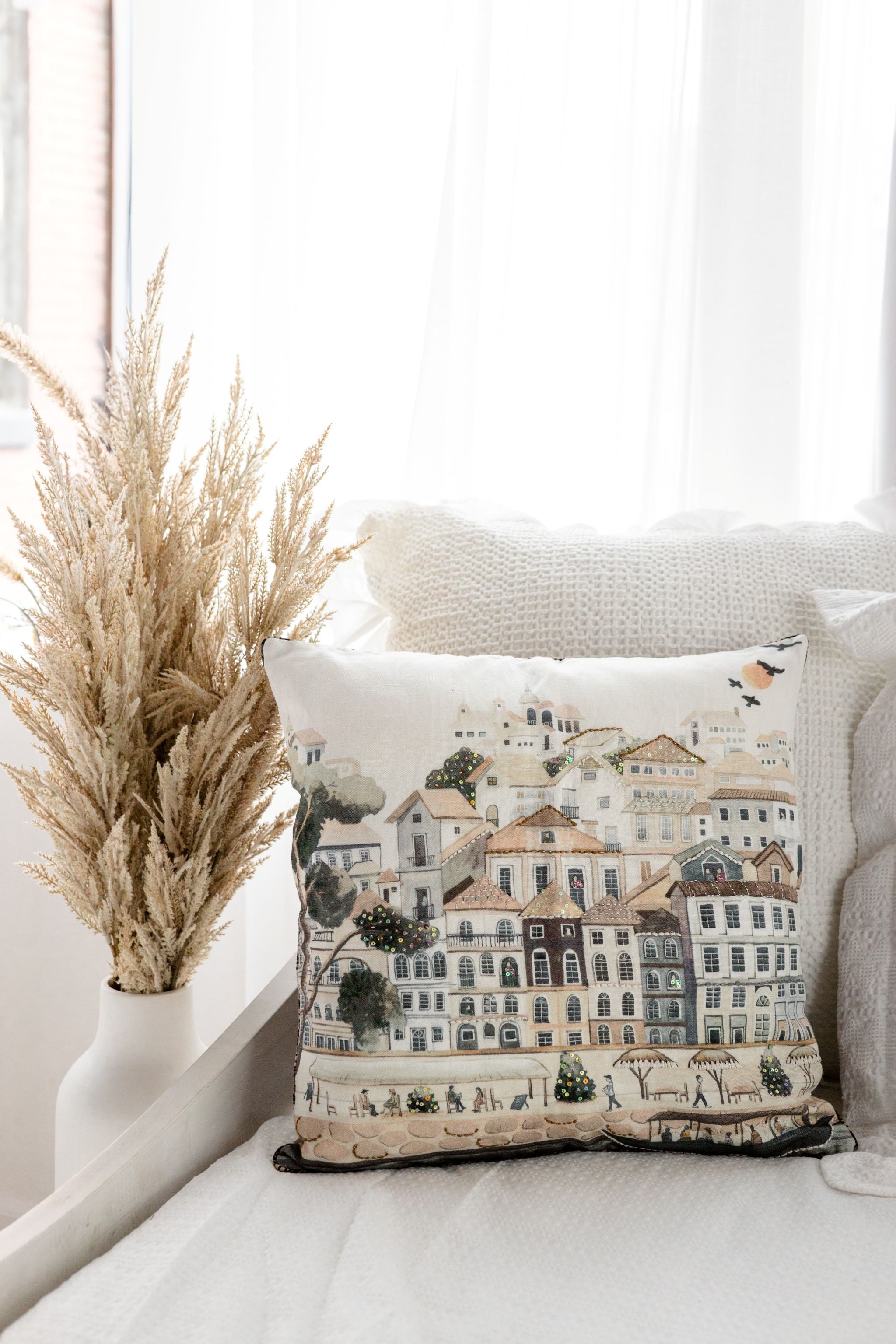 Whispering Village Cushion Cover