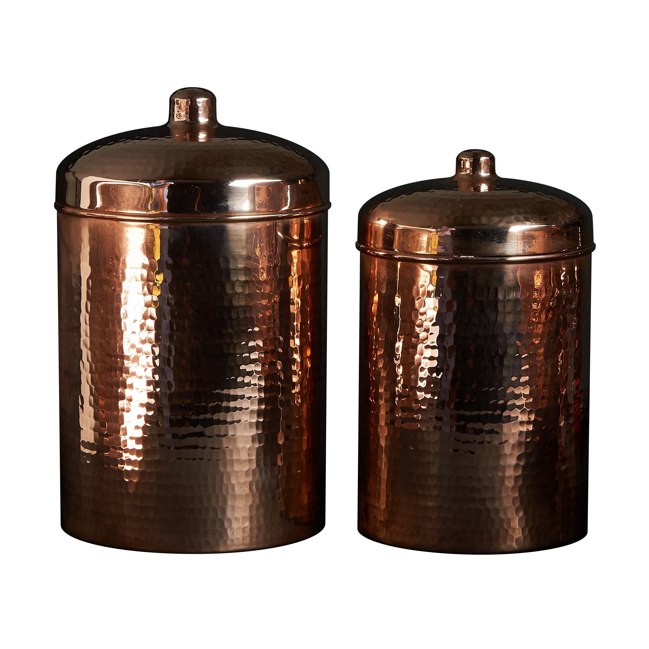 Copper Kitchen Canisters | Large Set, 2 Pieces