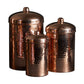 Copper Kitchen Canisters | Small Set, 3 Pieces