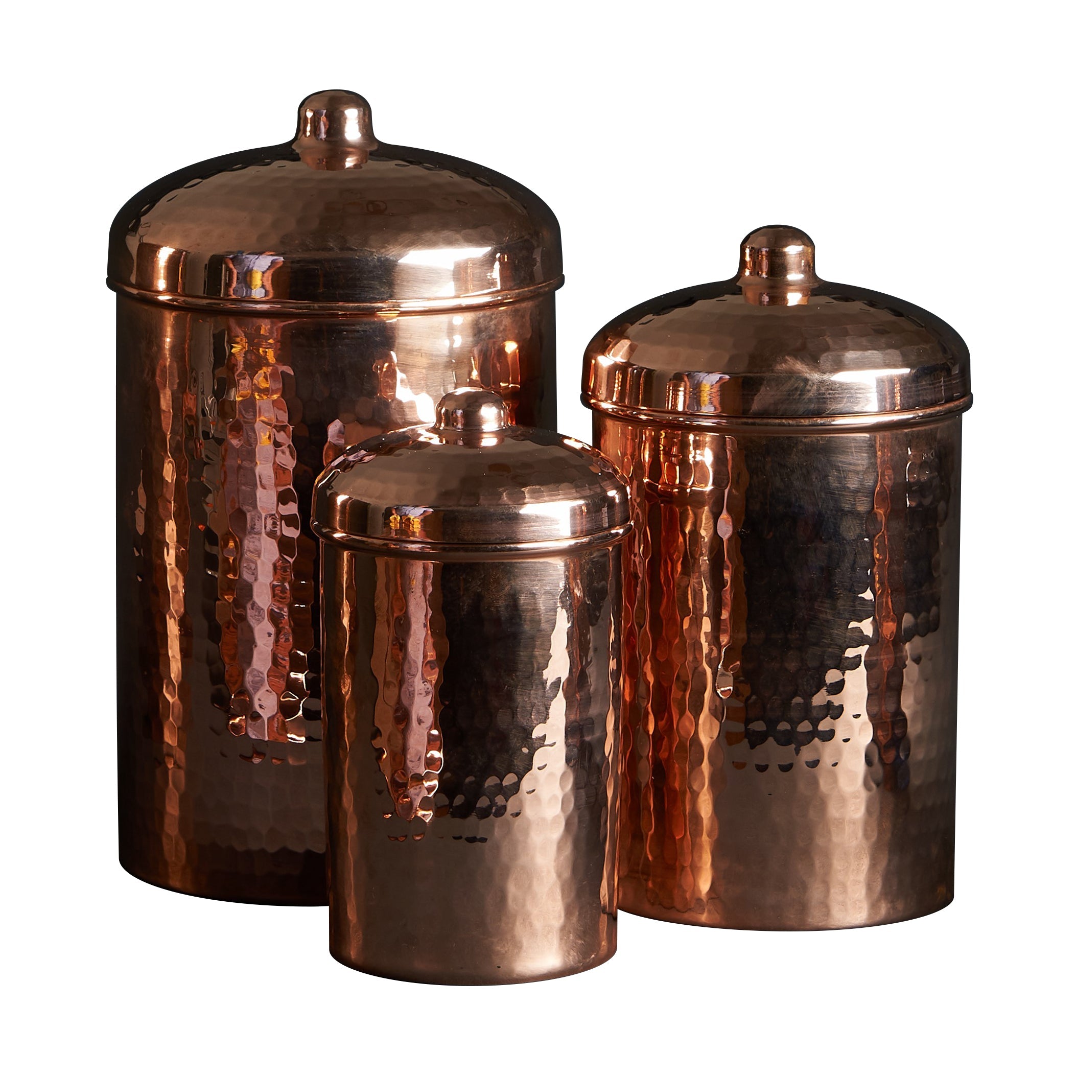 Copper Kitchen Canisters | Small Set, 3 Pieces-zoom-2