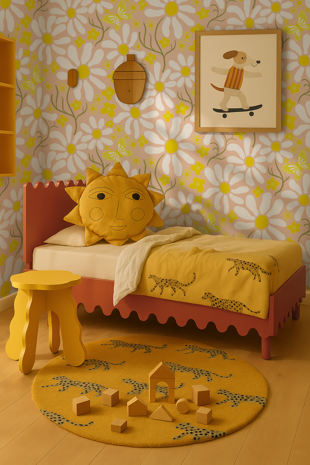 Spring Daze Wallpaper, peach