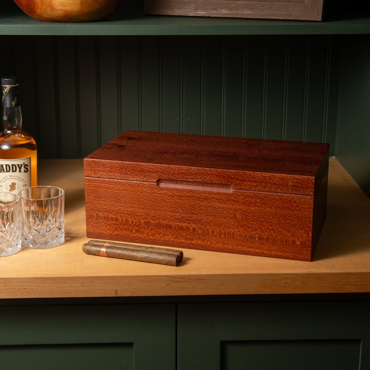 Cigar Humidor | Lacewood with Spanish Cedar Lining | 80 Capacity-17
