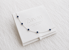 September Birthstone Lapis Bracelet | Sterling Silver Gemstone Jewelry - Aware House