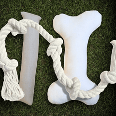 Natural Dog Toy Bundle | Hemp & Organic Cotton Toys for Cuddle, Fetch & Tug - Aware House