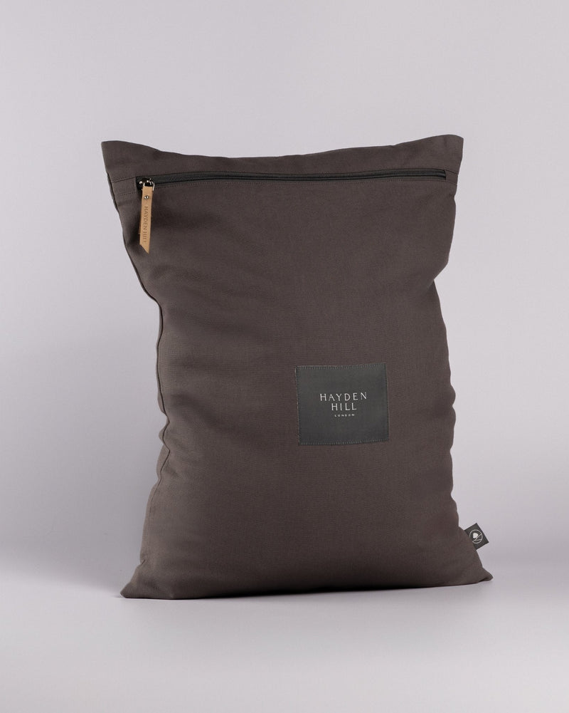 Organic Cotton Travel Laundry Bags Set of 2 in Charcoal Gray-zoom-