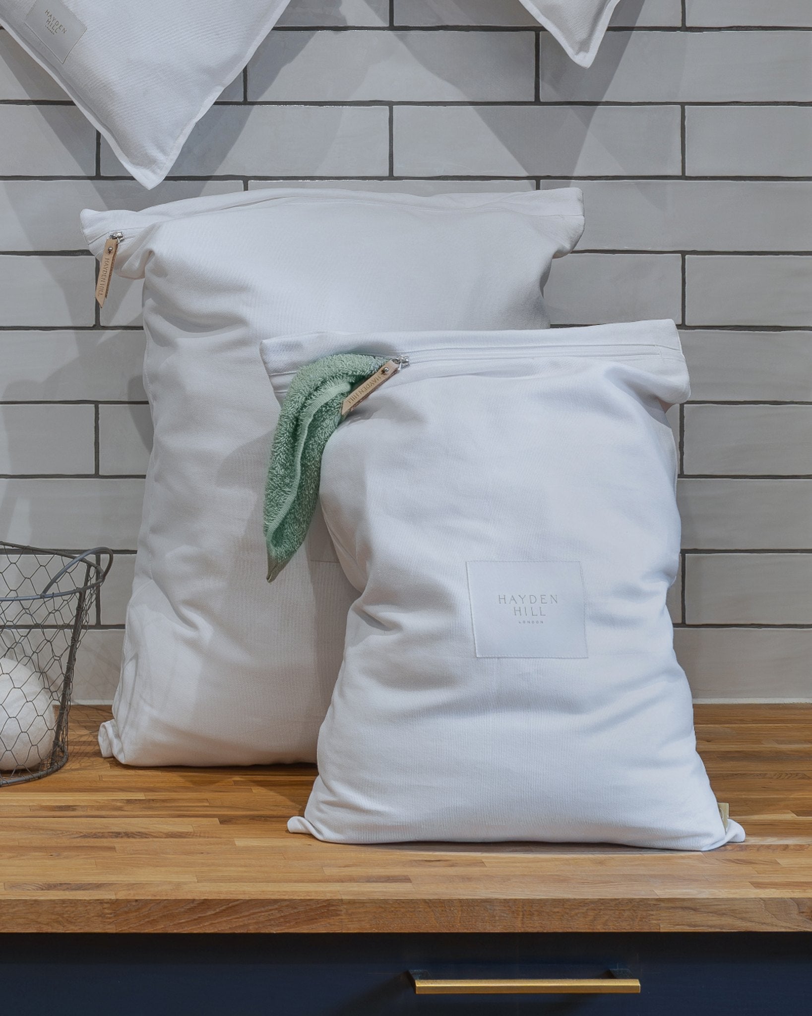 Organic Cotton Travel Laundry Bags | Set of 2 | White-5