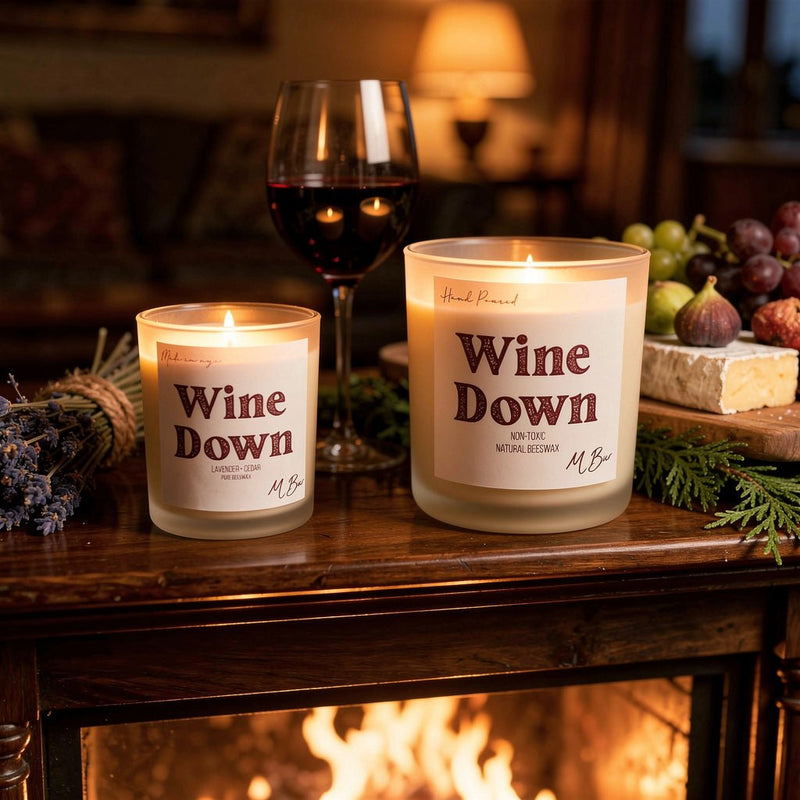 Wine Down Beeswax Candle-zoom-