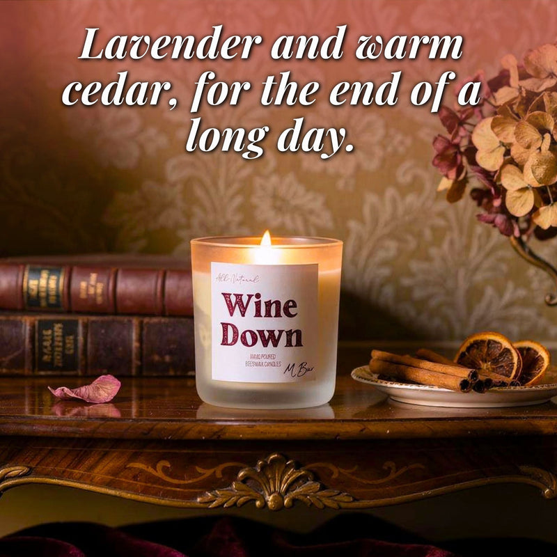 Wine Down Beeswax Candle-zoom-
