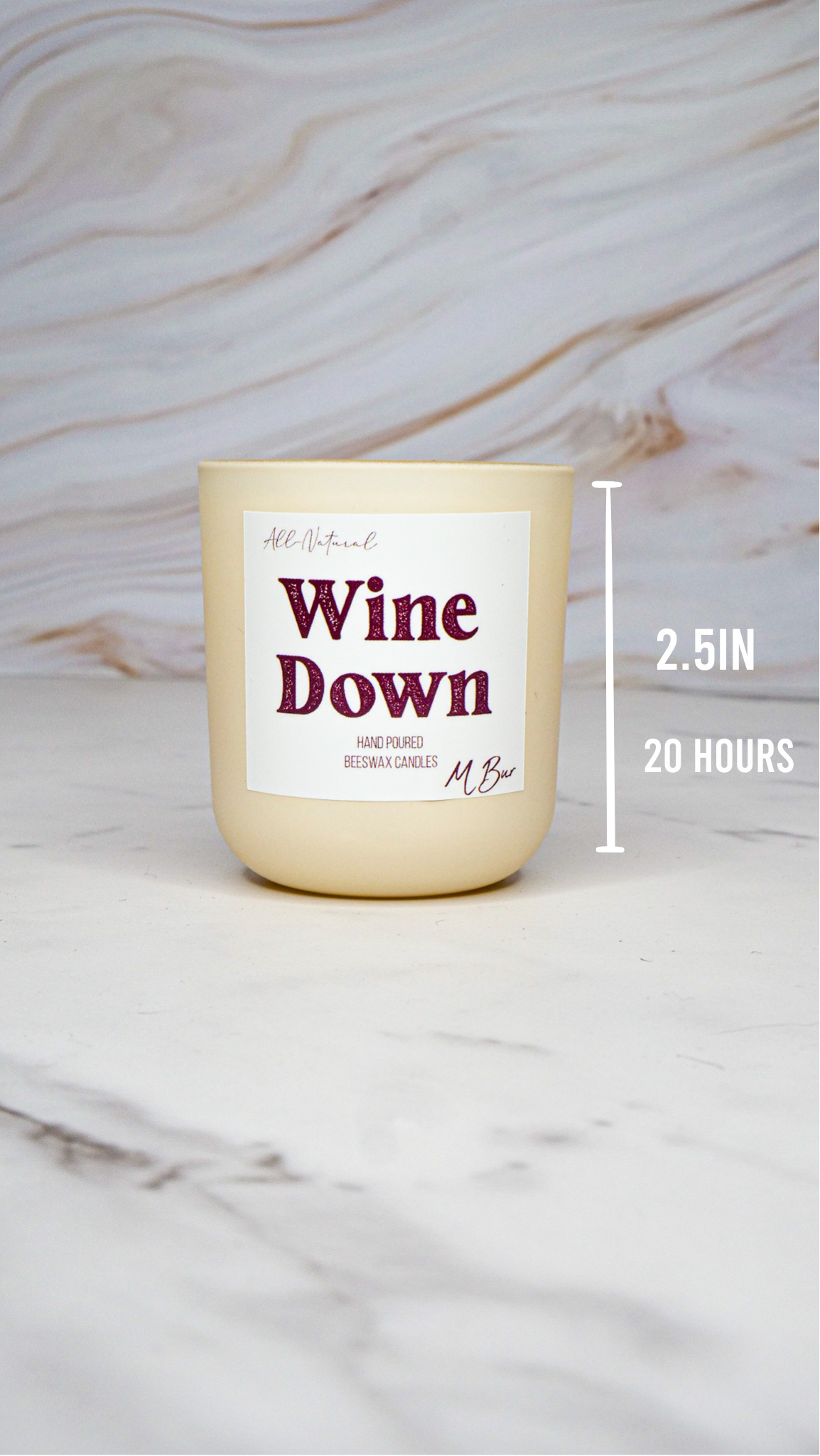 Wine Down Beeswax Candle-16