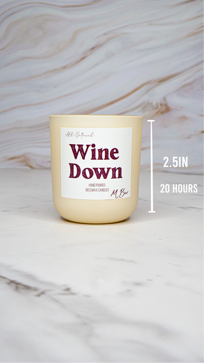 Wine Down Beeswax Candle-zoom-