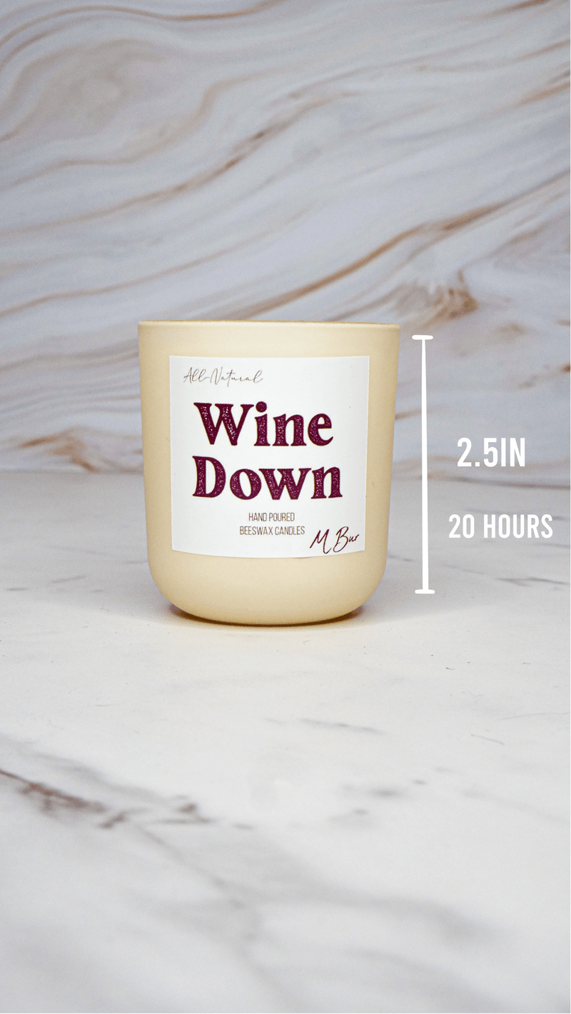 Wine Down Beeswax Candle-zoom-