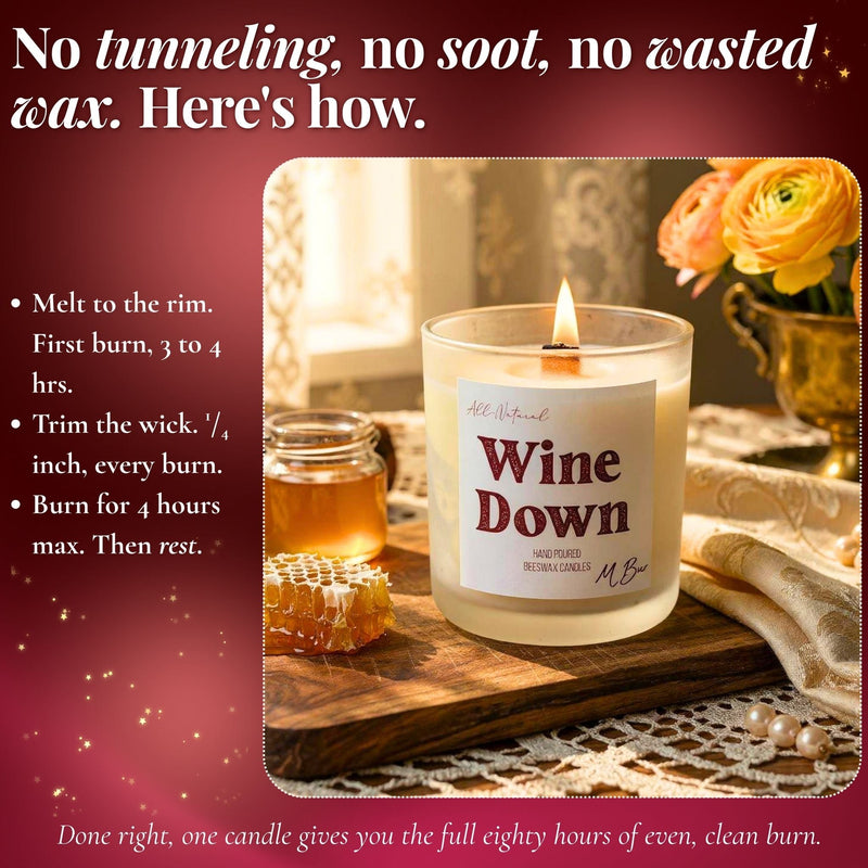 Wine Down Beeswax Candle-zoom-