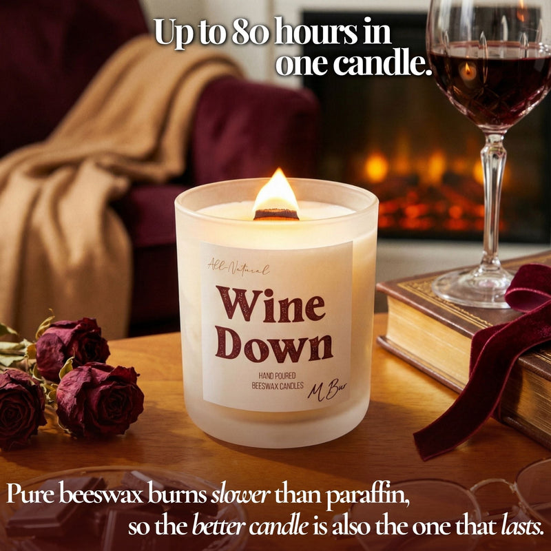Wine Down Beeswax Candle-zoom-