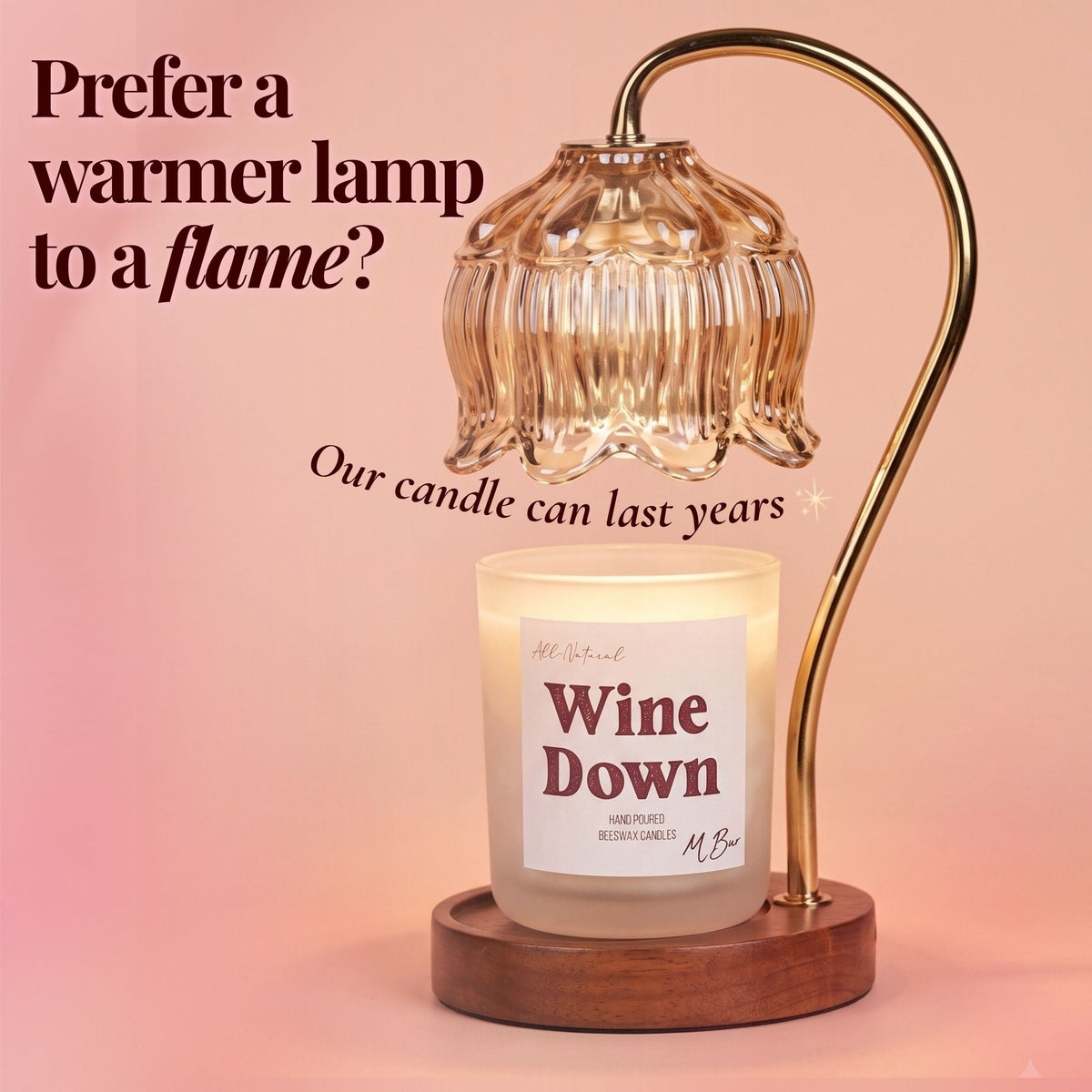 Wine Down Beeswax Candle - Aware House - MBur Candle Co. -