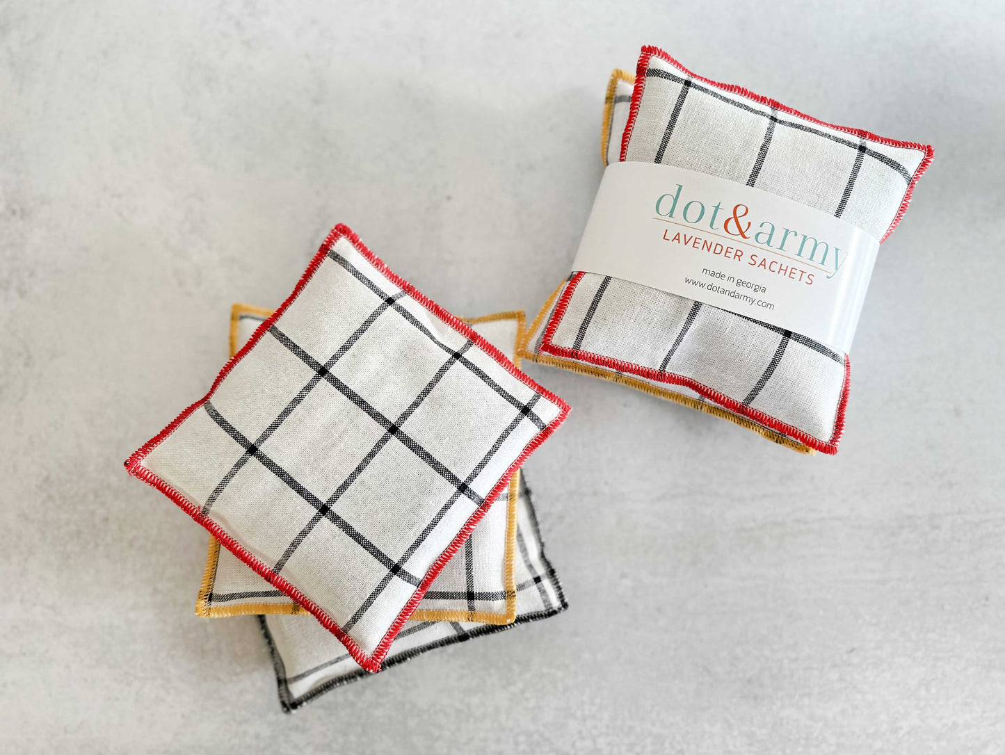 Windowpane Linen Lavender Sachets | Set of Two