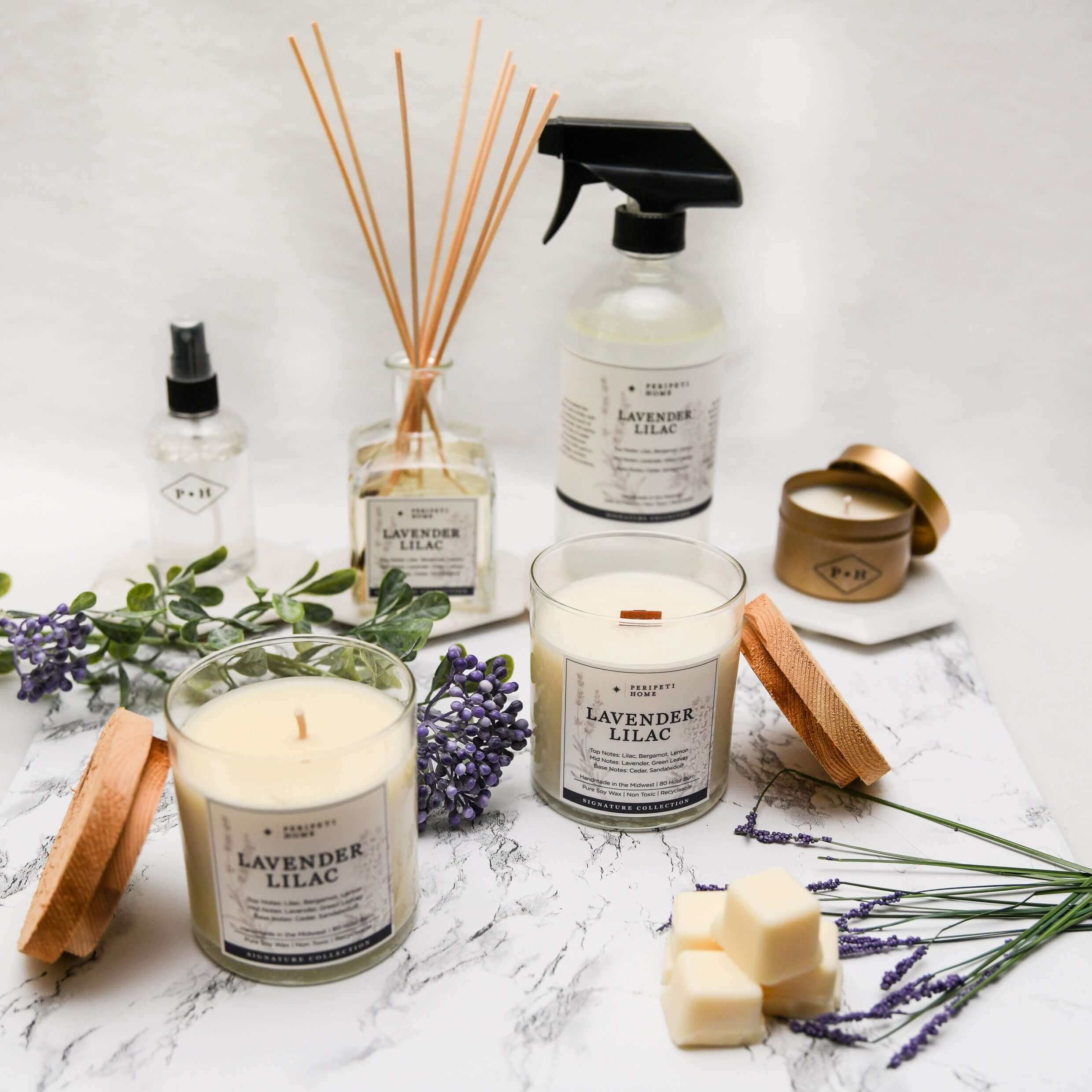 Lavender Lilac Candle, Wax Melt, Diffuser & Room Spray-zoom-3