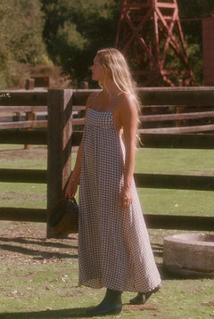 Layla Dress | Low Back Plaid Dress - Aware House