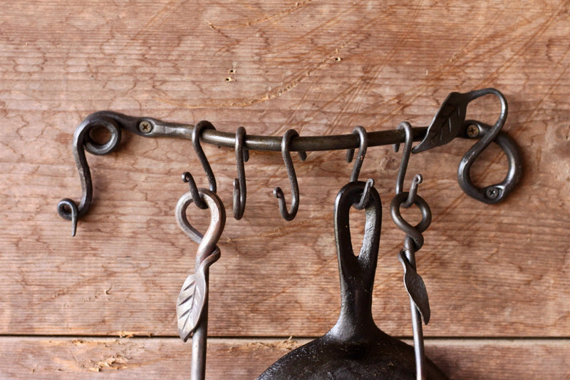 Leafy Pot & Pan Holder | Wall Rack (5 Hooks)-zoom-