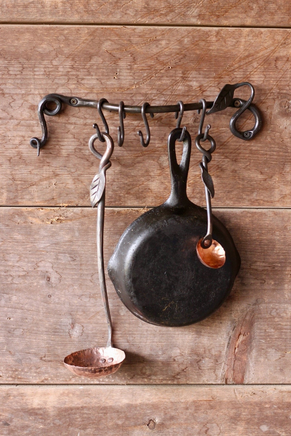 Leafy Pot & Pan Holder | Wall Rack (5 Hooks)-zoom-1
