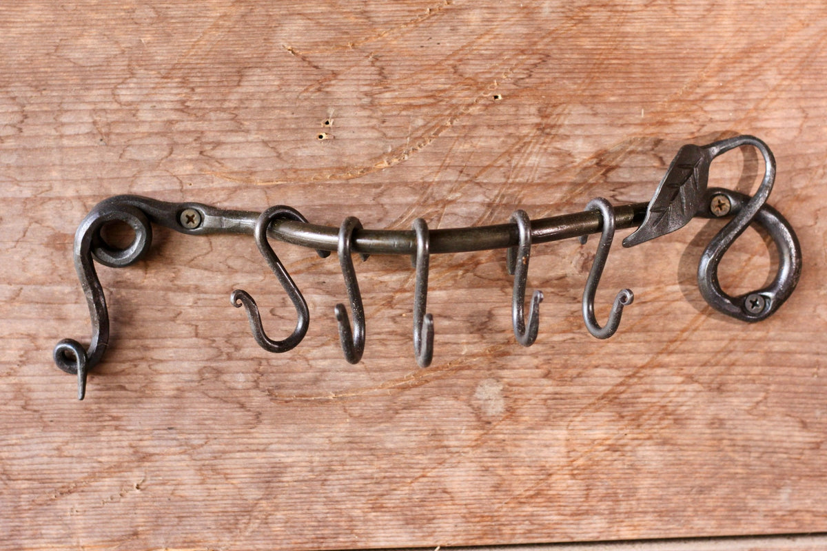 Leafy Pot & Pan Holder | Wall Rack (5 Hooks)-zoom-4