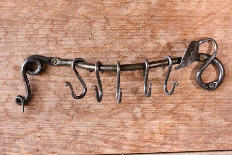 Leafy Pot & Pan Holder | Wall Rack (5 Hooks)-zoom-