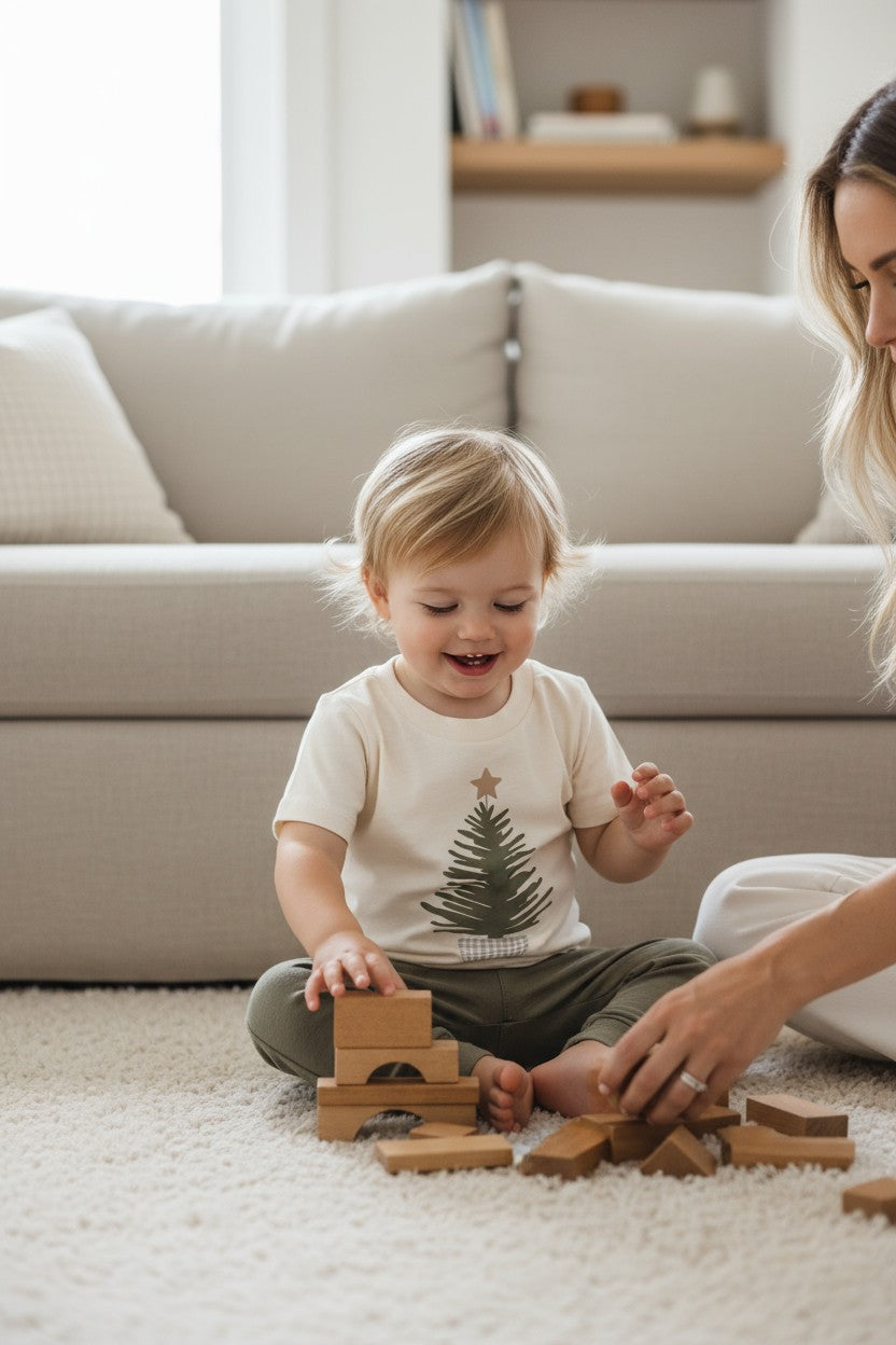 Holiday Tree Organic Kids T-Shirt-2