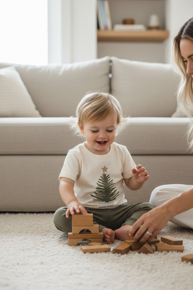 Holiday Tree Organic Kids T-Shirt-zoom-