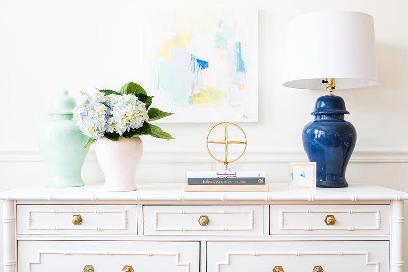 Navy Blue Ginger Jar Lamp-zoom-