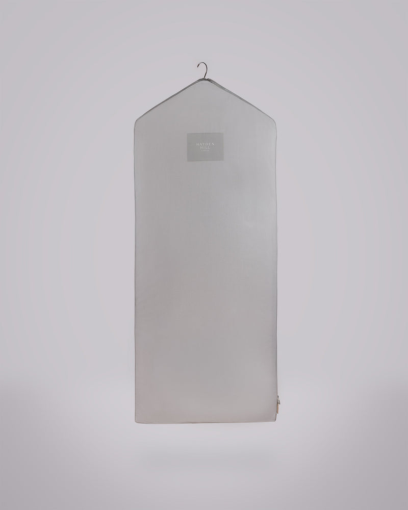 Long Organic Cotton Hanging Bag in Gray-zoom-
