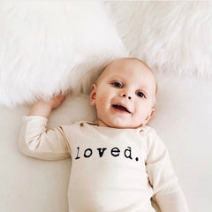 Loved. Organic Baby Bodysuit Long Sleeve - Aware House