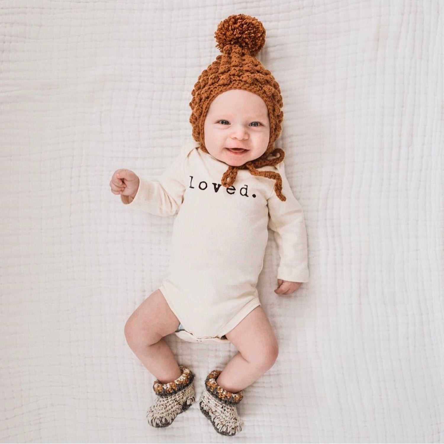 Loved. Organic Baby Bodysuit Long Sleeve - Aware House