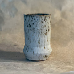 Saturn Ceramic Tumblers in Cornwall Stone | Handmade Stoneware Cups with Angled Design - Aware House