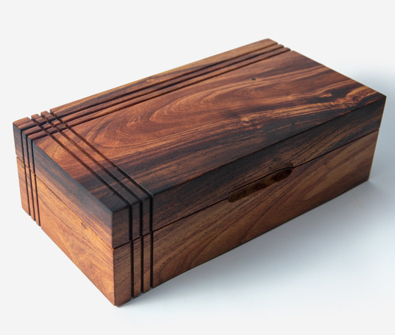 Tea Chest | Mesquite | 8 Compartments-zoom-