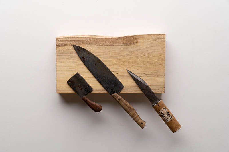 Magnetic Wooden Knife Holder-zoom-
