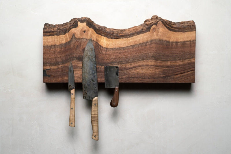Magnetic Wooden Knife Holder-zoom-