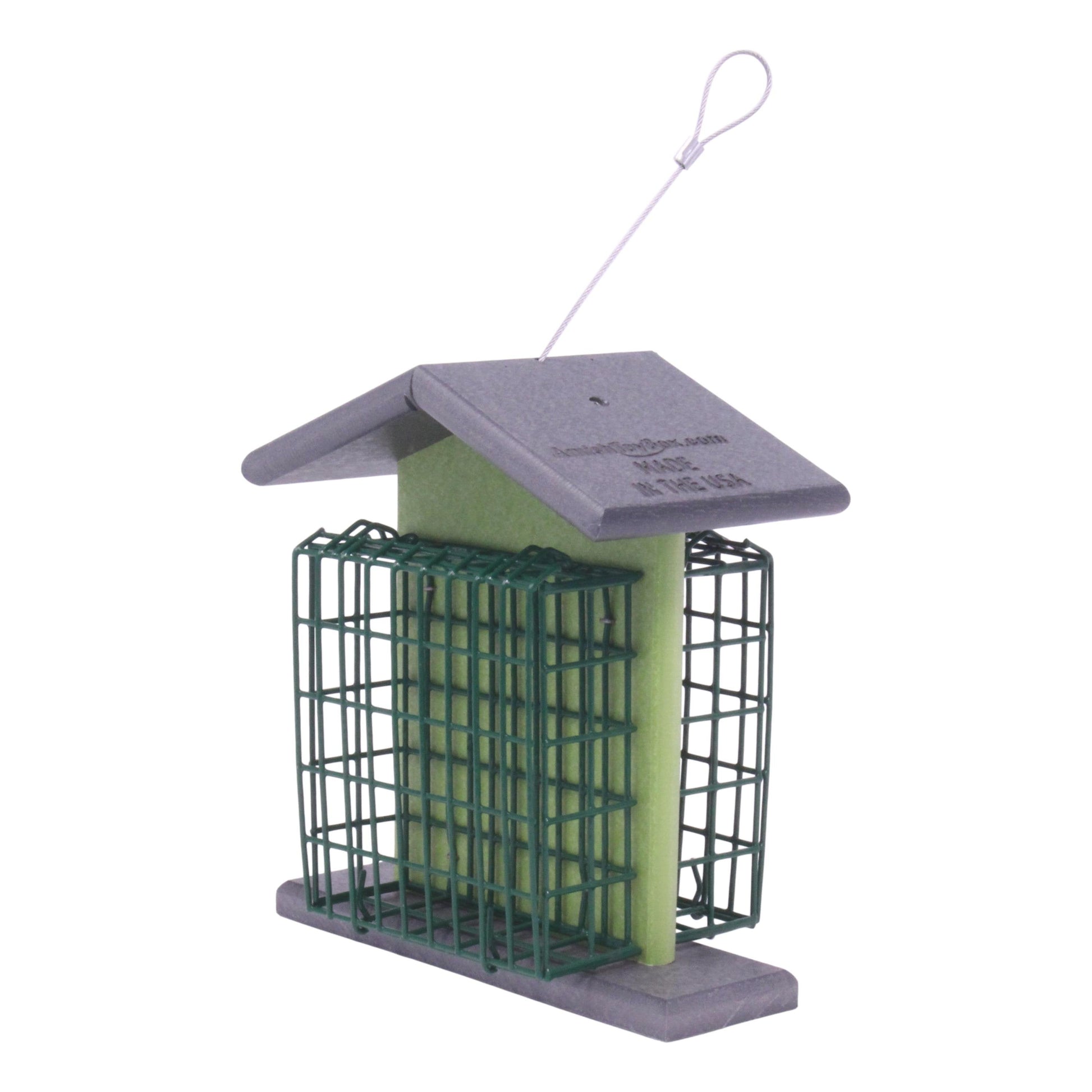 Double Suet-Cake Bird Feeder | Amish-Made Poly Lumber Feeder-2