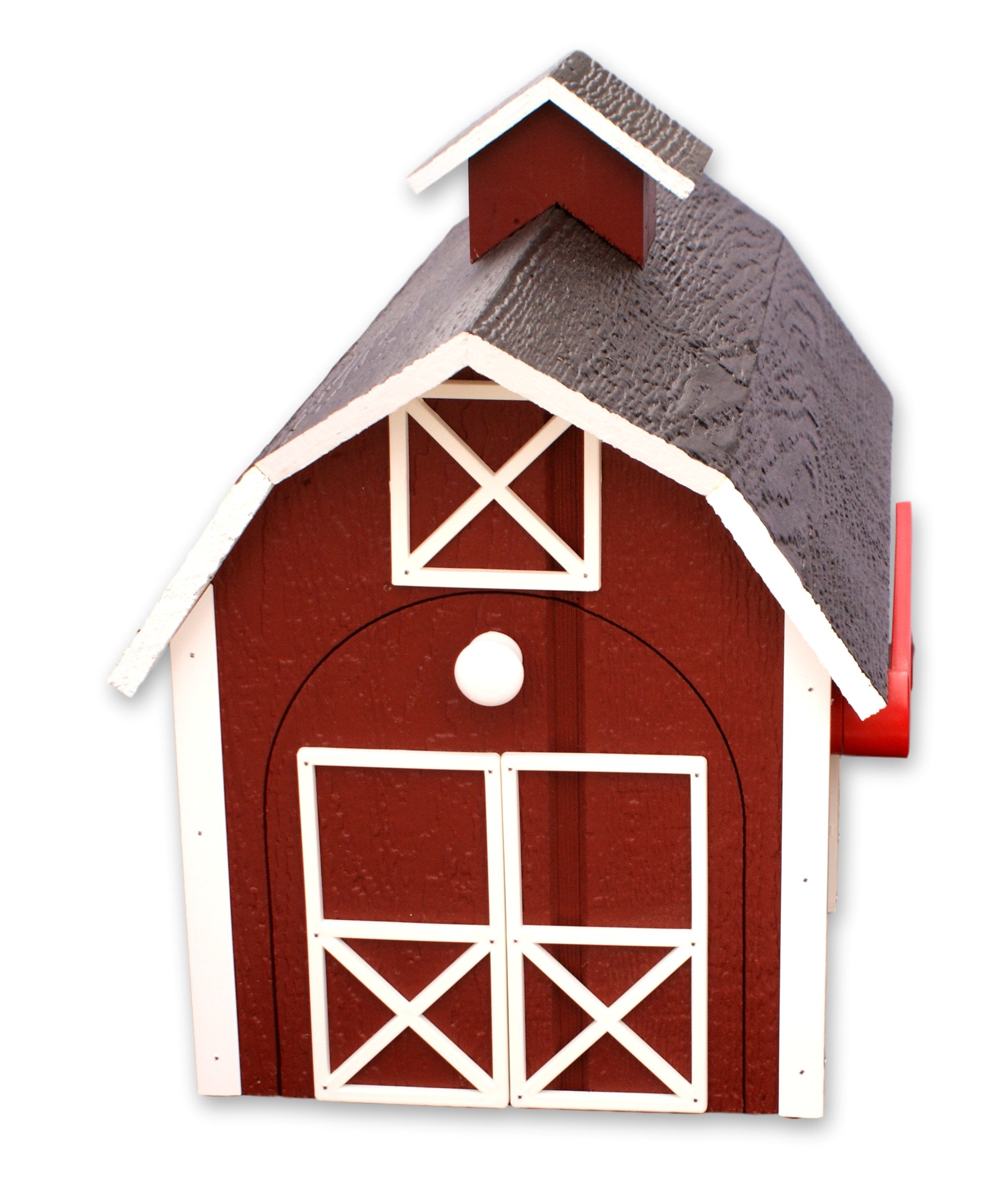 Amish-Made Wooden Mailbox | Dutch Barn Style Post-Mount-zoom-4