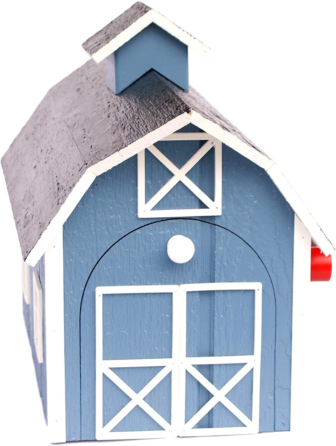 Amish-Made Wooden Mailbox | Dutch Barn Style Post-Mount-zoom-33