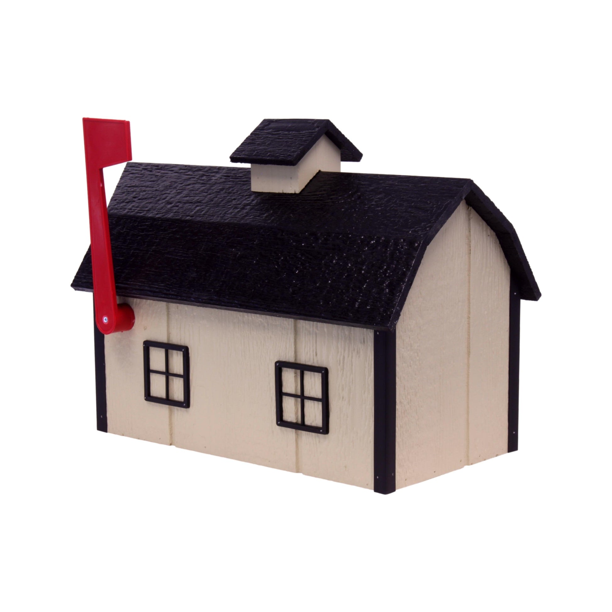 Amish-Made Wooden Mailbox | Dutch Barn Style Post-Mount-38