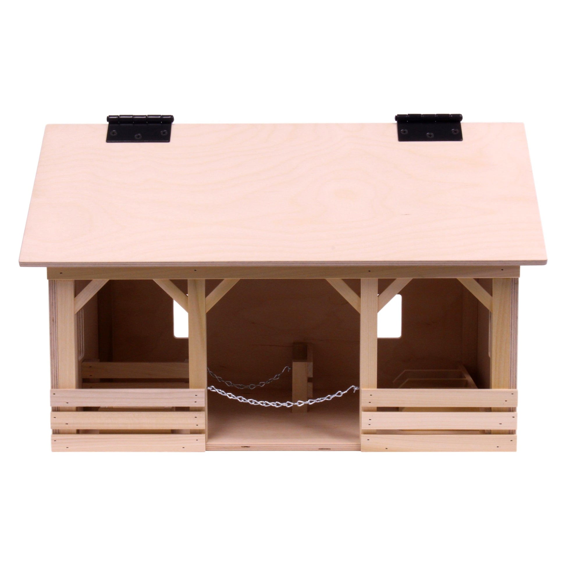 Large Wooden A-Frame Barn Toy with Hay Loft-7