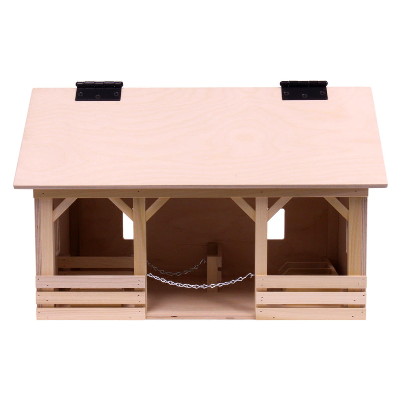 Large Wooden A-Frame Barn Toy with Hay Loft-zoom-